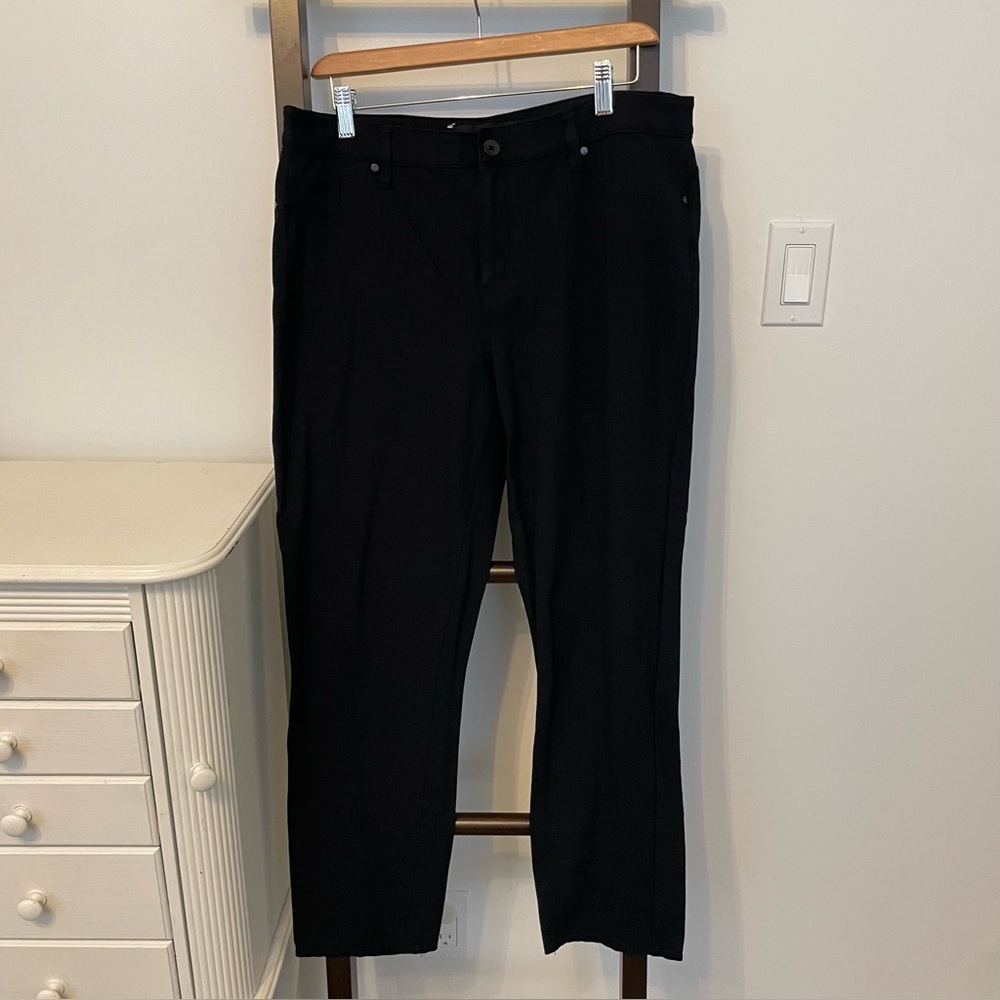 Calvin Klein Jeans. Size 16 women’s. Black jeans style pants. Pockets in back